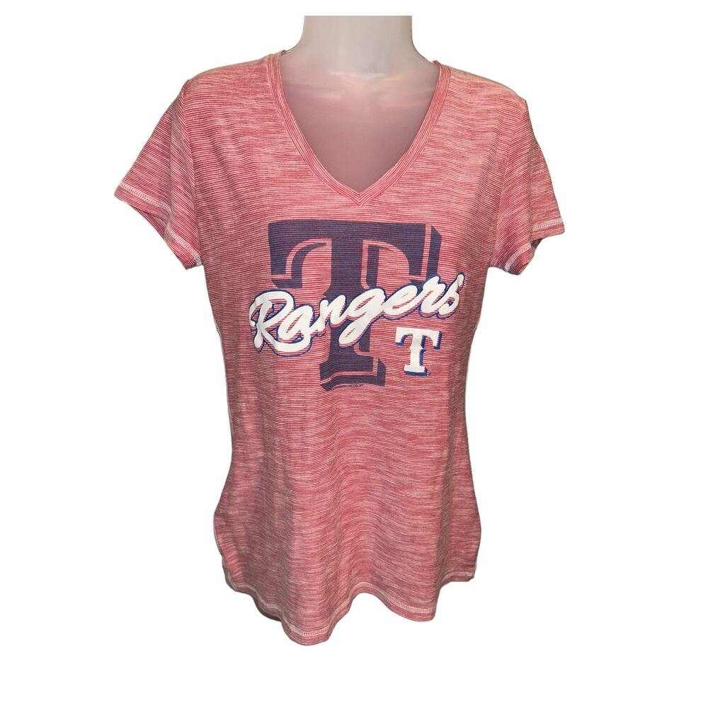 Texas Rangers Ladies Tshirt Vneck Size M